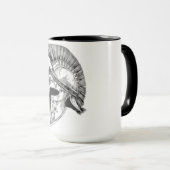 Mug Ancient Greek Spartan Helmet Warrior Art (Devant droit)