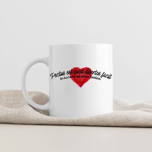 Mug Ancient Latin Inspirational Quote Artistic Heart