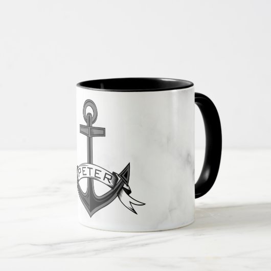 Mug Ancre Avec Ruban (Devant droit)