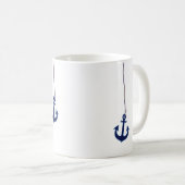 Mug ancre bleu marine (Devant droit)