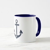 Mug Ancre bleu marine (Devant droit)