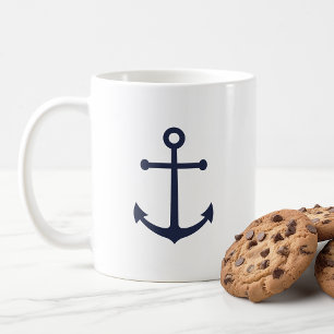 Mug Ancre bleu marine moderne