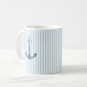 Mug Ancre Bleue Bleue Bande de café (Devant gauche)