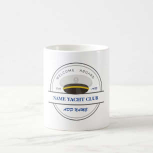 Mug Ancre Bleue Nautique Bienvenue yacht de voile Bate