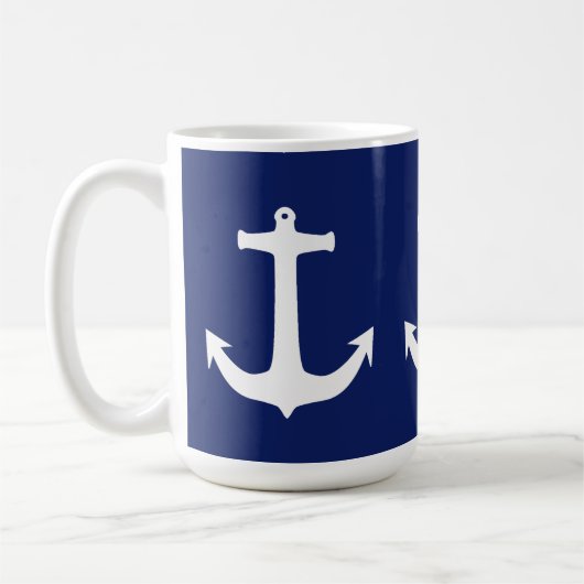 Mug Ancre Capitaine naviguer sur mer maritime (Gauche)