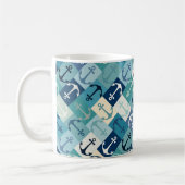 Mug ancre chevron bleu (Gauche)