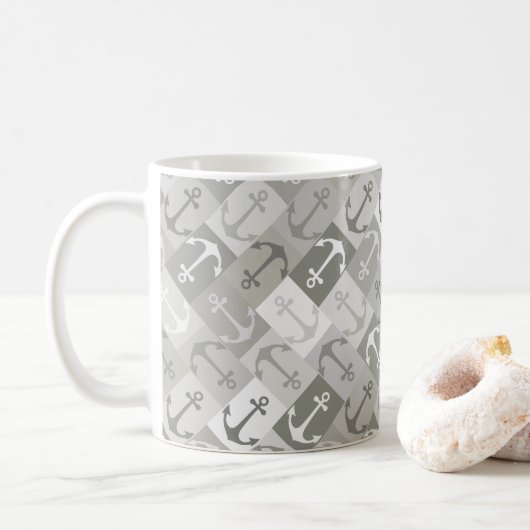 Mug ancre chevron mono (Avec donut)