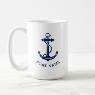Mug Ancre de bateau nautique voyage plage personnalisé