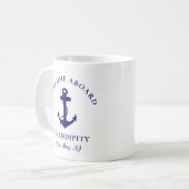 Mug Ancre de bateau personnalisée (Devant gauche)