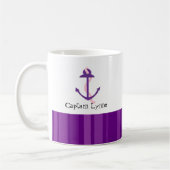 Mug Ancre de bateau violet marine (Gauche)