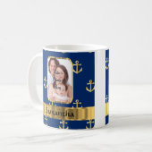 Mug Ancre de bleu et d'or modelée (Devant gauche)