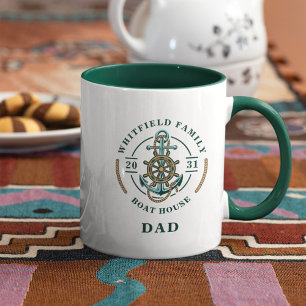 Mug Ancre de maison flottante roue de bateau année per