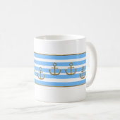 Mug Ancre dorée, symboles de l'amour. (Devant droit)