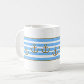 Mug Ancre dorée, symboles de l'amour. (Devant gauche)