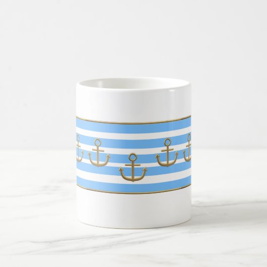 Mug Ancre dorée, symboles de l'amour. (Centre)