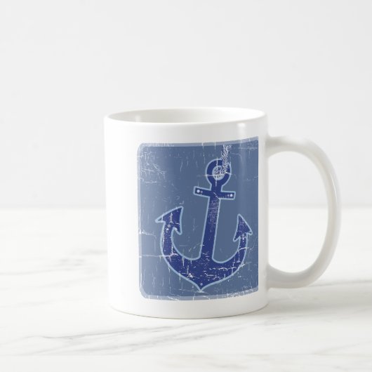 Mug ancre marine bleue (Droite)