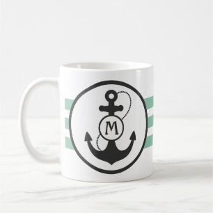 Mug Ancre marine Bleue et verte légère