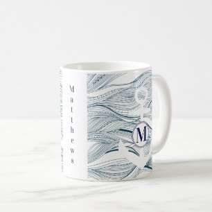 Mug Ancre marine et marine blanche