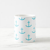 Mug Ancre Motif bleu turquoise (Centre)