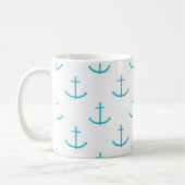 Mug Ancre Motif bleu turquoise (Gauche)