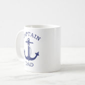 Mug Ancre nautique du capitaine Papa (Devant gauche)