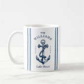 Mug Ancre nautique Maison de lac Marine Bleu (Gauche)