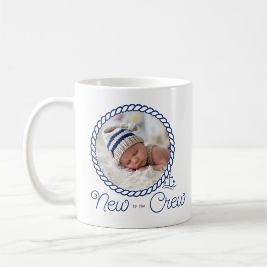 Mug Ancre nautique Nouveau à l'équipage Faire-part de (Gauche)