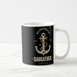 Mug Ancre vintage Retro Saugatuck Michigan Boating Sa