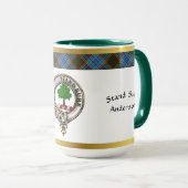 Mug Anderson Clan Badge Tartan & Motto (Devant droit)