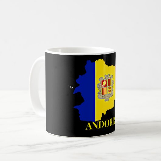 Mug Andorra Silhouette, flag, (Devant gauche)