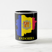 Mug Andorre Silhouette, drapeau, (Centre)