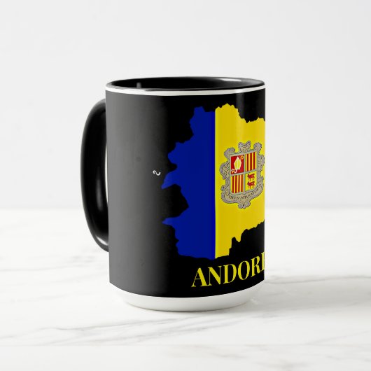 Mug Andorre Silhouette, drapeau, (Devant gauche)