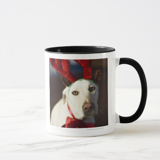 Mug Andouillers de port de renne de chien (Droite)