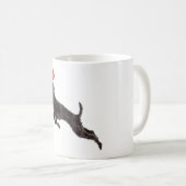 Mug Andouillers noirs de renne de chien de caniche de (Devant droit)