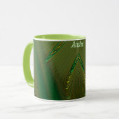 Mug ANDRE ~ Zany 3D Fractal ~ Gold Green (Devant gauche)
