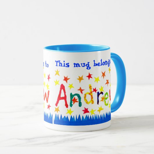 Mug 'Andrew' Nom propre à Ringer Mug.. (Devant droit)