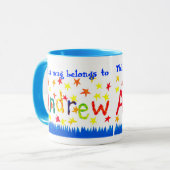 Mug 'Andrew' Nom propre à Ringer Mug.. (Devant gauche)
