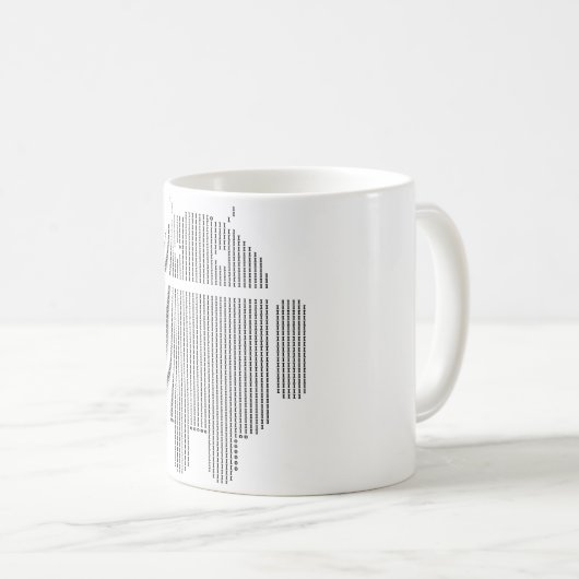 Mug Androïde---Noir d'ASCII (Devant droit)