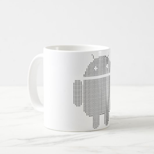 Mug Androïde---Noir d'ASCII (Devant gauche)