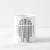 Mug Androïde---Noir d'ASCII (Centre)