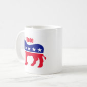 Mug Âne américain avec le "vote " (Devant gauche)
