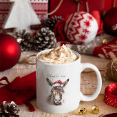 Mug Âne de Noël Café Humour de campagne