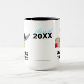 Mug Âne drôle d'obtention du diplôme utilisant la (Centre)