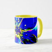 Mug anémone bleu (Devant droit)