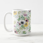 Mug Anémones rose, blanc et jaune. (Gauche)