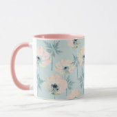 Mug Anémones roses délicates . (Gauche)