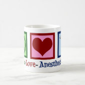 Mug Anesthésiologie de l'amour pour la paix (Centre)