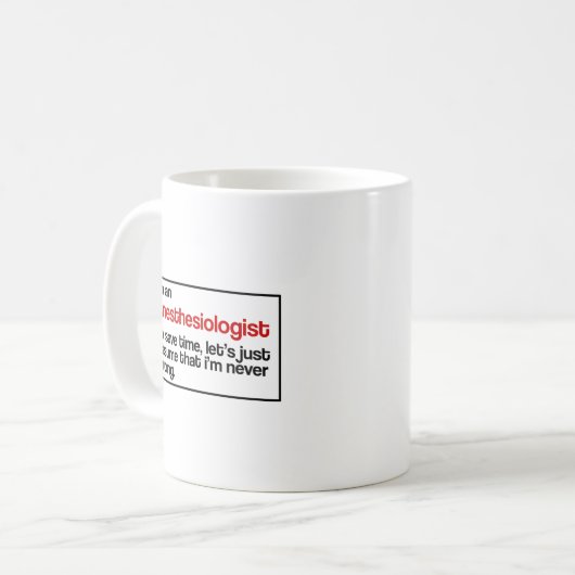 Mug Anesthésiste (Devant gauche)