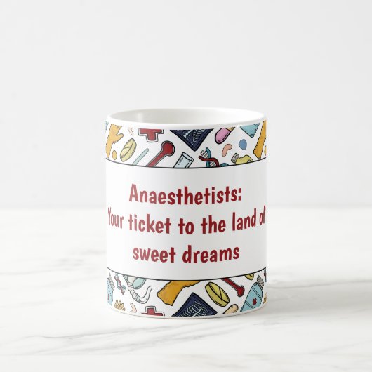 Mug Anesthésiste médecine pun docteur cadeau motif (Centre)