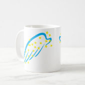 Mug Ange céleste avec étoiles étincelantes (Devant gauche)